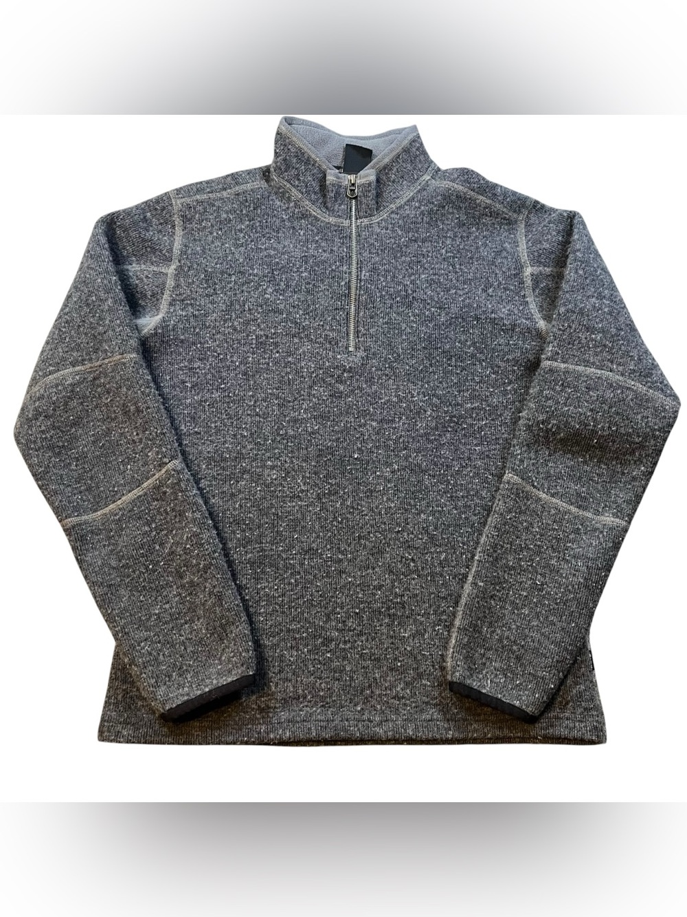 KÜHL Mens Thor ThermoKore 1/4 Zip Wool Blend Pullover Sweater Size M Hiking Grey